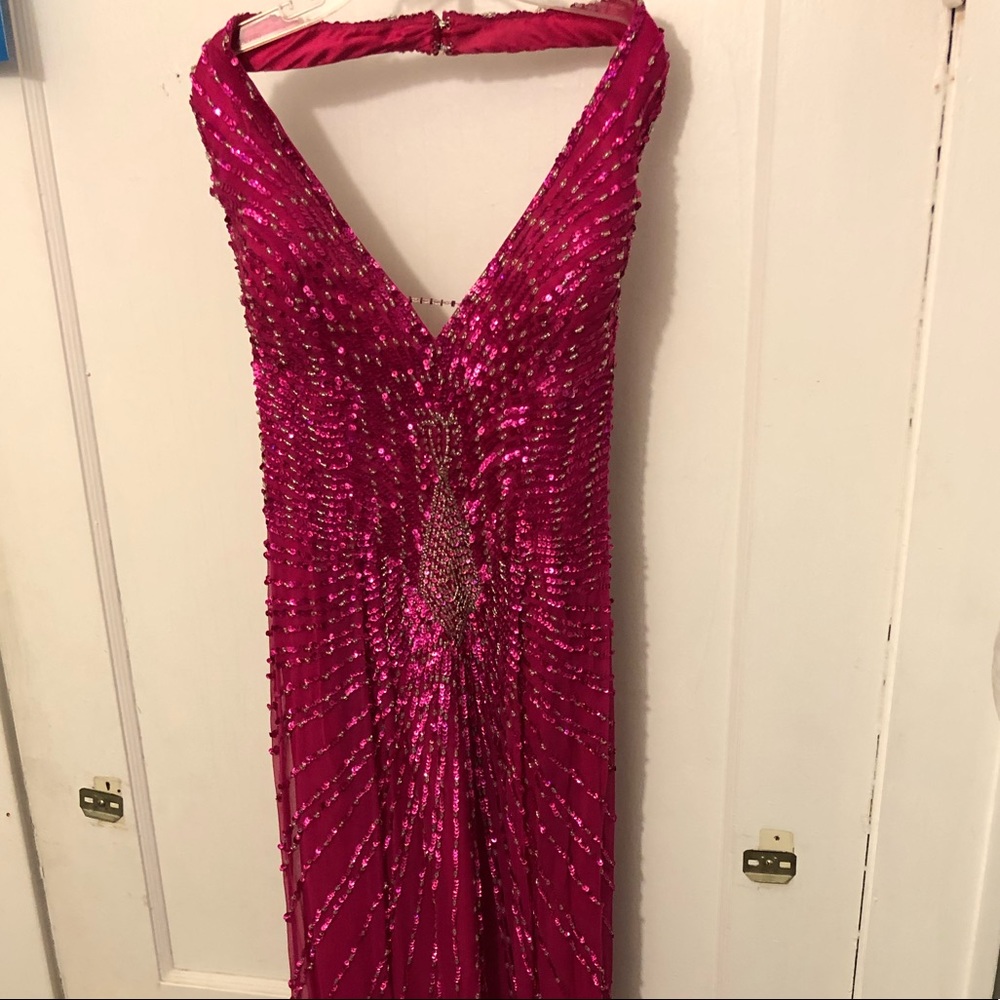 Long pink prom dress!